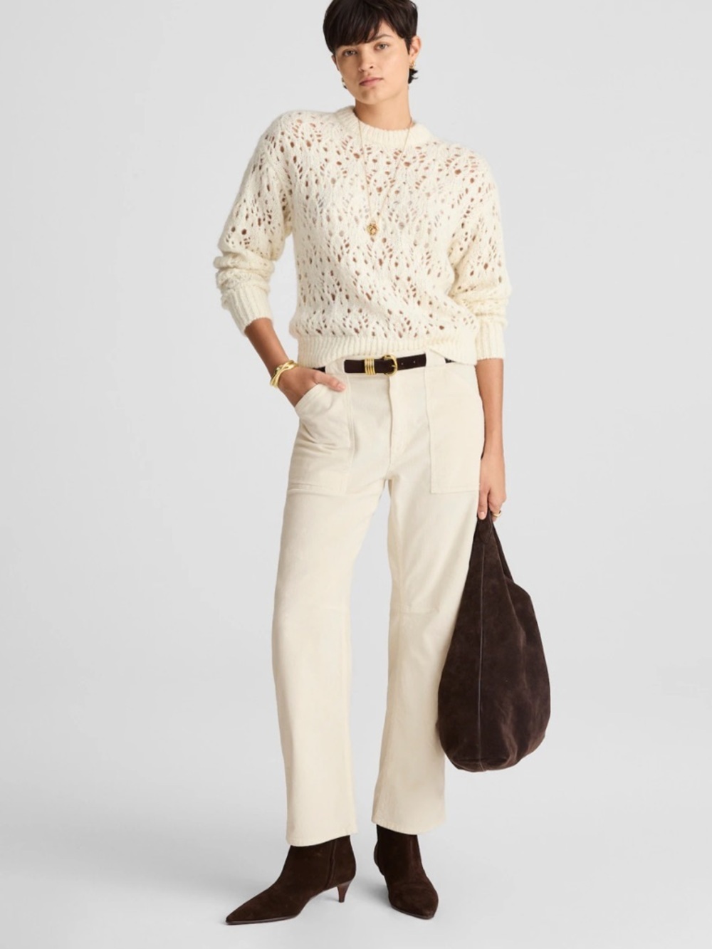 Madewell vintage canvas The Darted Barrel-Leg Utility Pant in Corduroy